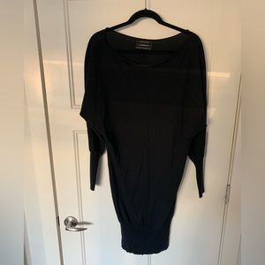 Black merino wool Club Monaco sweater dress. Size M.